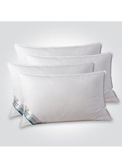 Donetella Pillow 4-Pieces (1000Gm Each) Hotel Pillows King Size 50 X 75 Cm Anti Allergy Bed Pillow Soft Brushed Microfiber, White  - Image 2