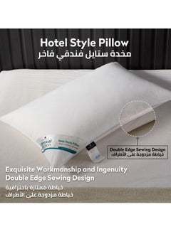 Donetella Pillow 4-Pieces (1000Gm Each) Hotel Pillows King Size 50 X 75 Cm Anti Allergy Bed Pillow Soft Brushed Microfiber, White  - Image 4