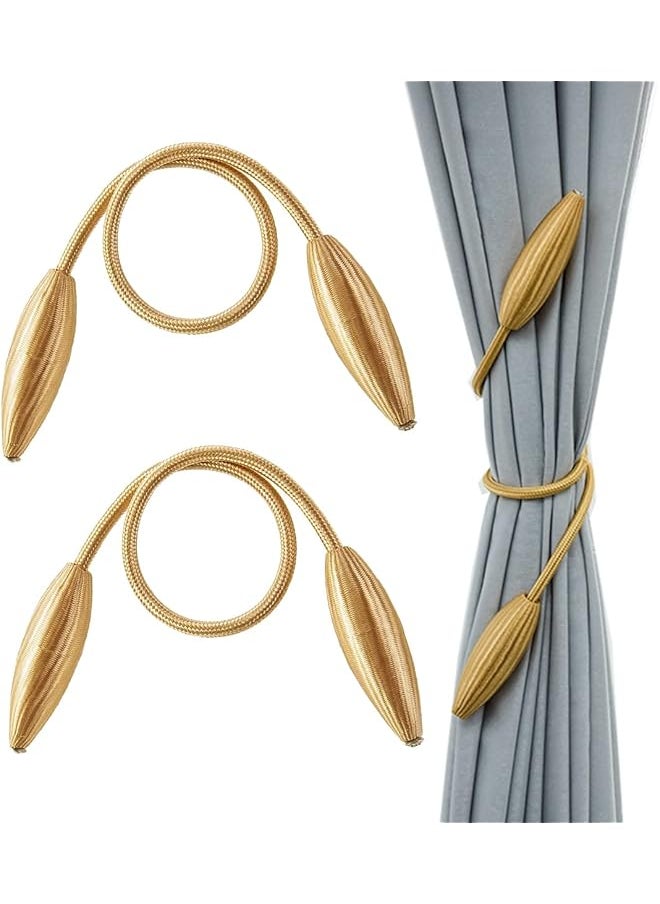 The Bros - Decorative Curtain Rope Holdbacks 2 Pcs, Twist Curtain Tiebacks Modern Style Curtain Holdback Decor Creative Decorative Window Drape Twist Tie Backs - Image 1