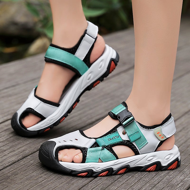 Summer Ladies Sandals Roman Top Layer Leather Sandals Beach Shoes Handmade Ladies Sandals - Image 2