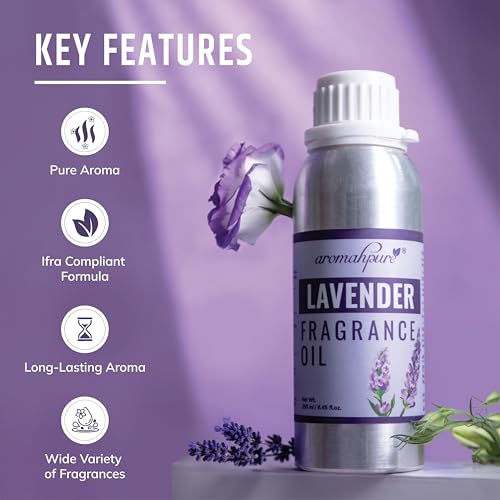 Aromahpure Lavender Aroma Oil | 250ml Undiluted & Natural | Long-Lasting Scent for Aromatherapy, Candle & Soap Making, Diffusers, Room Freshener, Humidifier, Bathroom Revitalizer & Home Essentials - Image 3