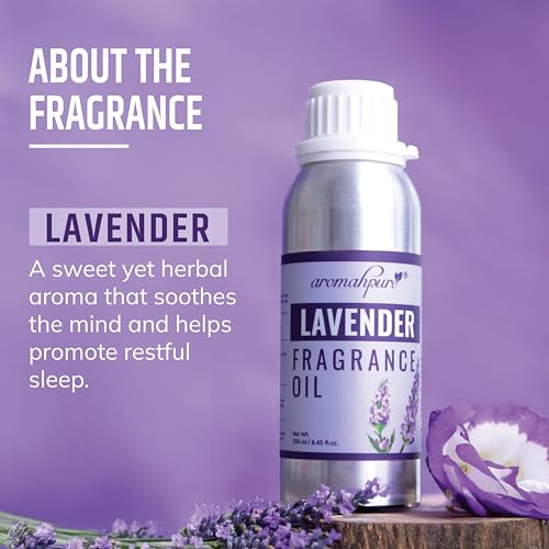 Aromahpure Lavender Aroma Oil | 250ml Undiluted & Natural | Long-Lasting Scent for Aromatherapy, Candle & Soap Making, Diffusers, Room Freshener, Humidifier, Bathroom Revitalizer & Home Essentials - Image 2