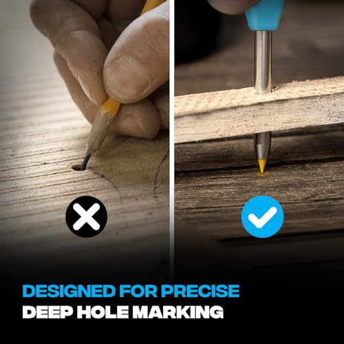 OX Tools Pro Tuff Carbon Marking Pencil with Holder, Sharpener, & Belt Clip - Heavy Duty Mechanical Pencil Ideal for Carpenters, Woodworking and Construction, OX-P503201 - Image 4