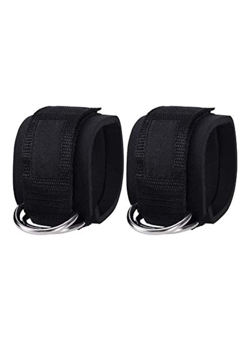 Generic 2PCS Ankle Straps for Cable Machines Weightlifting Gym Workout Fitness Double Ring Neoprene Padded Cuffs Legs, Abs and Glute Exercises with Carry Bag Fits Men&Women - Image 1