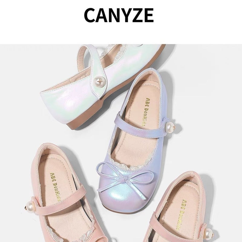 Canyze. Girls' Leather Shoes French Children'S Mermaid Princess Shoes Mary Jane Shoes - Image 2