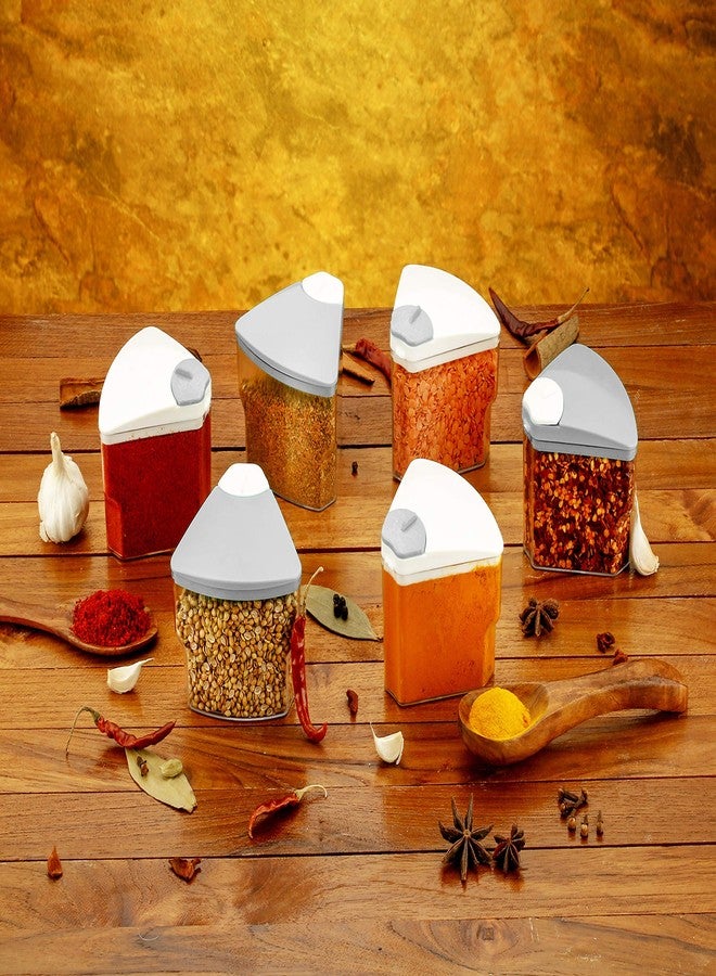 Barasti 360 Degree Revolving Round Spice Rack 3 Layer Transparent Spice Jar Set Pack of 18 Jars Rotating Kitchen Storage Container Stand for Masala Herbs Condiments and Spice Organisation - Image 5