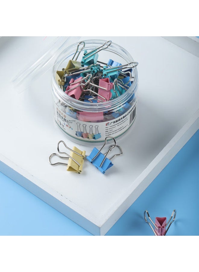 Tango Long Tail Clips 5#19Mm Colorful Ticket Clips Small Size 40 Pieces/Tube Metal Binder Clips For Corporate Finance Paper Storage, Office Supplies, Home Use, Food Clips - Image 4