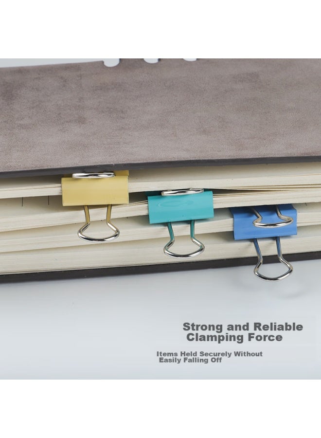 Tango Long Tail Clips 5#19Mm Colorful Ticket Clips Small Size 40 Pieces/Tube Metal Binder Clips For Corporate Finance Paper Storage, Office Supplies, Home Use, Food Clips - Image 1