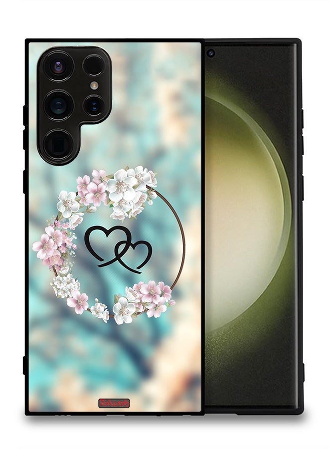 Tolwak Samsung Galaxy S23 Ultra 5G Protective Case Cover Hearts In Ring Art - Image 2