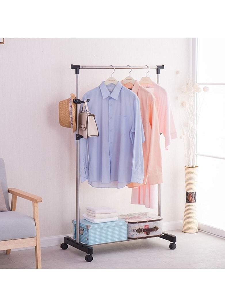 حامل ملابس من الفولاذ المقاوم للصدأ نوع الارتفاع طي عمود واحد - Image 3