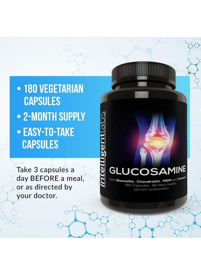 Intelligent Labs - Triple Strength Glucosamine Sulfate Complex 1500Mg With Boswellia Chondroitin Msm And Tumeric - Image 1