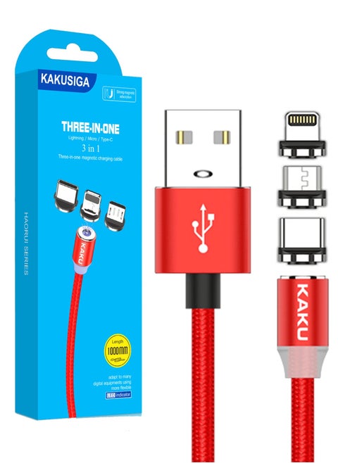 Magnetic Fast Charging Usb Cable 3 In 1 Type-c / Micro / Lightning - KSC-320