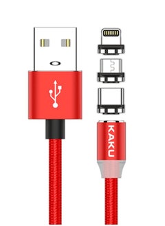 KAKUSIGA Magnetic Fast Charging Usb Cable 3 In 1 Type-c / Micro / Lightning - KSC-320  - Image 2