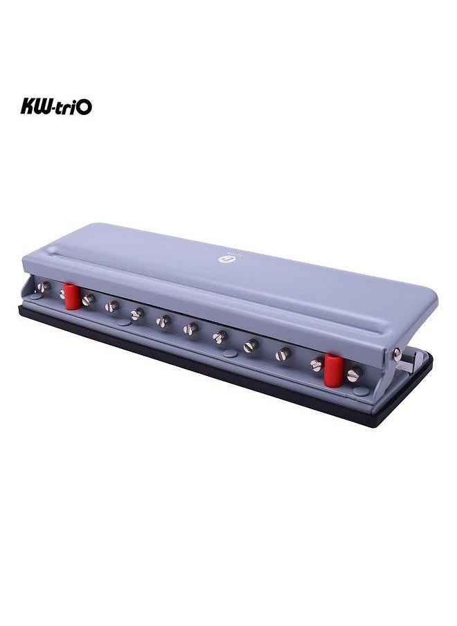 Kw-trio Handheld DIY Mushroom 12 Holes Punch Puncher Paper Cutter with Ruler 6 Sheets Punch Capacity A4 / A5 / A7 / B5 for Office Home School Students Supplies  - Image 5