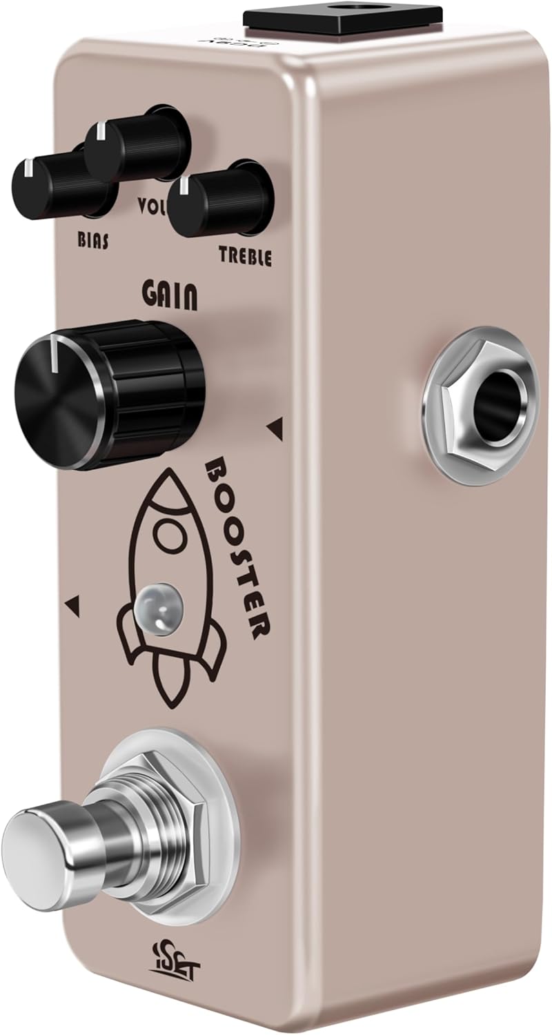 ISET Booster Effect Pedal Analog Rocket Boost For Electric Guitar Bass True Bypass - Image 2