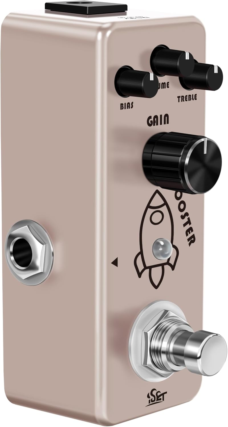 ISET Booster Effect Pedal Analog Rocket Boost For Electric Guitar Bass True Bypass - Image 1