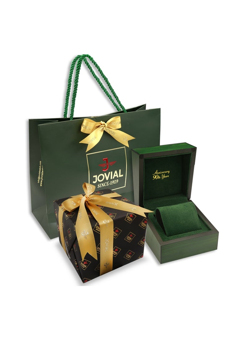 JOVIAL 5066LAMQ09ZE Women's Fashion Stainless Steel watch. 26mm, Green - Image 4