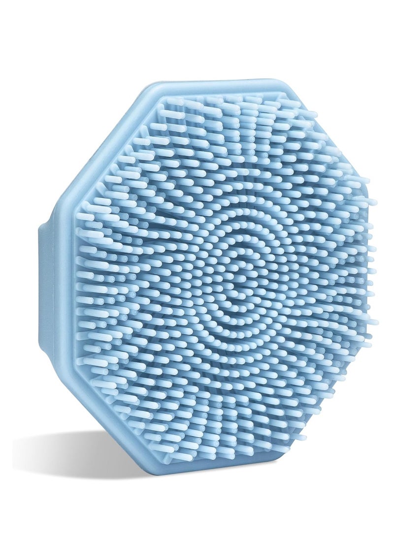 Generic (Unbranded) Antimicrobial Silicone Face Scrubber, 1 Pack, Gentle Face Exfoliator for Sensitive Skin, Eco Friendly Facial Cleansing Brush, Exfoliating Face Brush for Men and Women (Blue) - Image 1