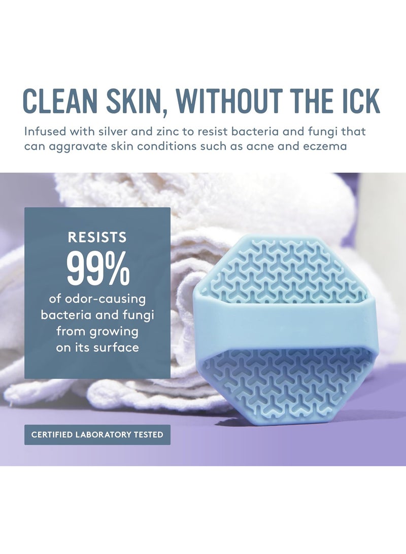Generic (Unbranded) Antimicrobial Silicone Face Scrubber, 1 Pack, Gentle Face Exfoliator for Sensitive Skin, Eco Friendly Facial Cleansing Brush, Exfoliating Face Brush for Men and Women (Blue) - Image 3