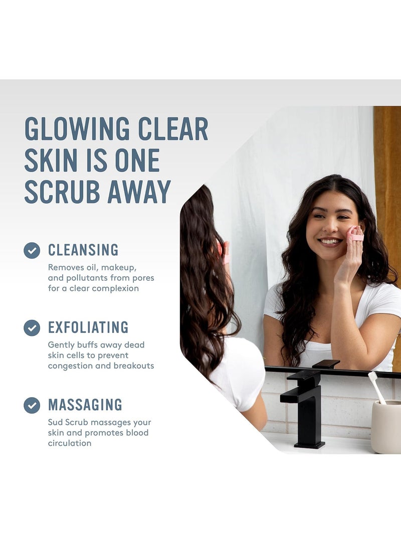 Generic (Unbranded) Antimicrobial Silicone Face Scrubber, 1 Pack, Gentle Face Exfoliator for Sensitive Skin, Eco Friendly Facial Cleansing Brush, Exfoliating Face Brush for Men and Women (Blue) - Image 5