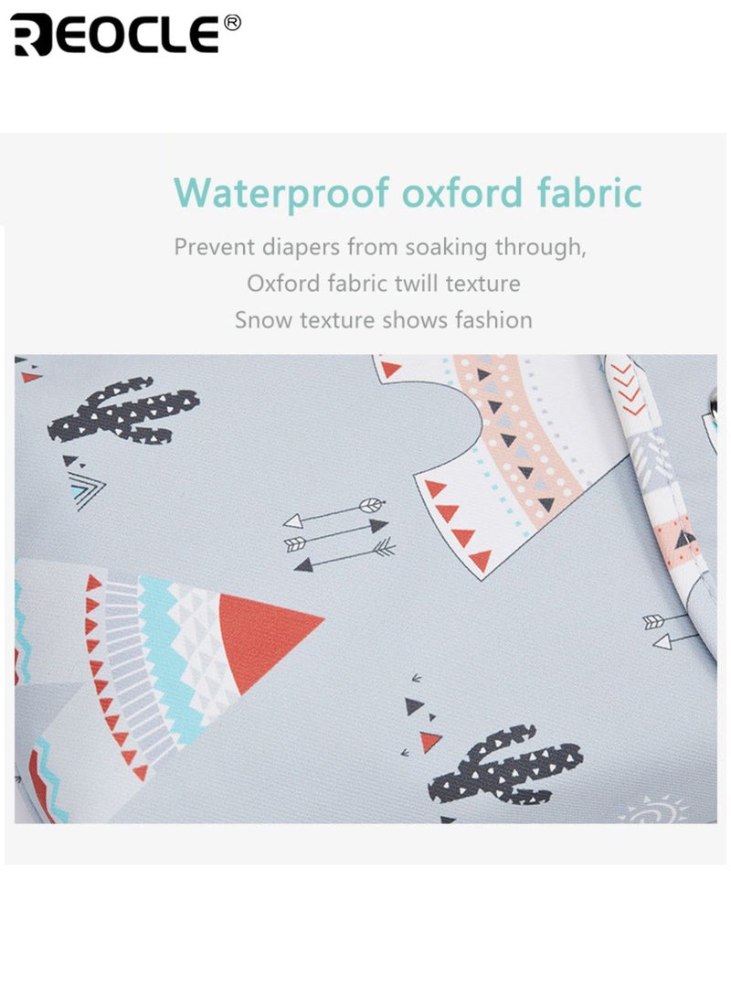 ريوكل حقيبتان منظم حفاضات أطفال بسحاب إغلاق حقيبة حفاضات محمولة حقيبة تخزين حفاضات سهلة التنظيف تصميم عملي للآباء أثناء التنقل - Image 4