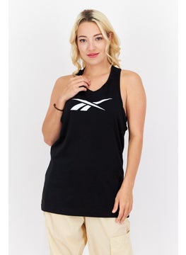 Reebok Women Sportswear Fit Sleeveless Training Top, Black/White  - Image 1
