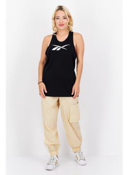 Reebok Women Sportswear Fit Sleeveless Training Top, Black/White  - Image 3