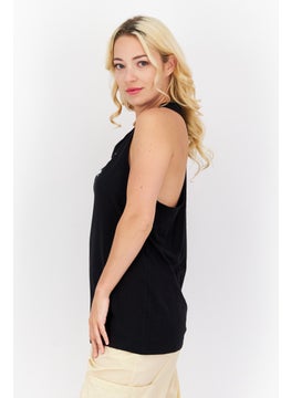 Reebok Women Sportswear Fit Sleeveless Training Top, Black/White  - Image 4