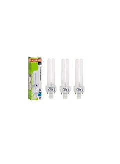 Osram Osram Home Decorative High Qualtiy and Durable, 2 Pin Day Light Double Twin Tube CFL Bulb, 13 Watt Energy Saving Bulb, Cool White - (Pack of 3)  - Image 1