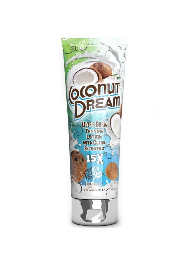 fiesta sun Coconut Dream Ultra Dark Tanning with Clear Bronzers, 8 oz.