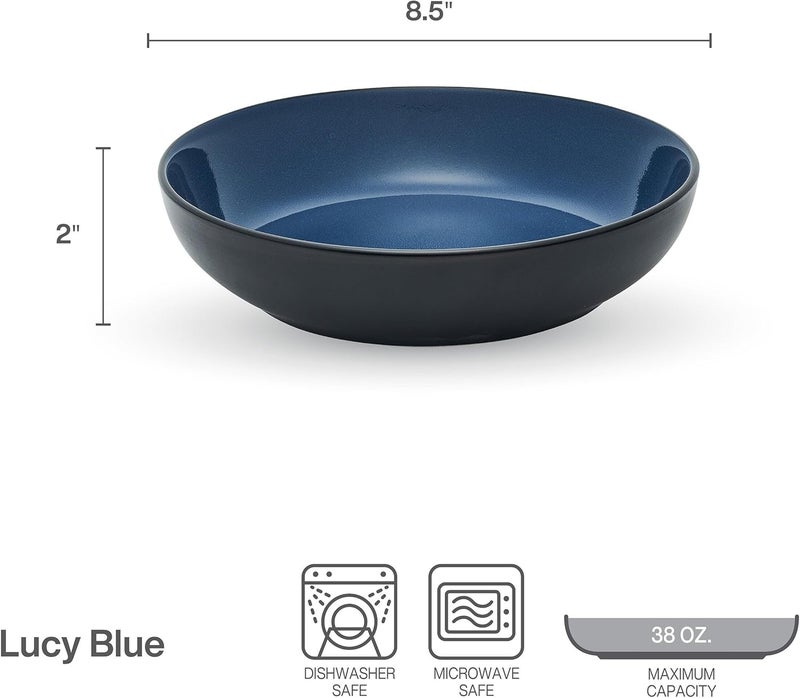 Pfaltzgraff Lucy Set of 4 Pasta Bowls 85 Inch Blue - Image 3