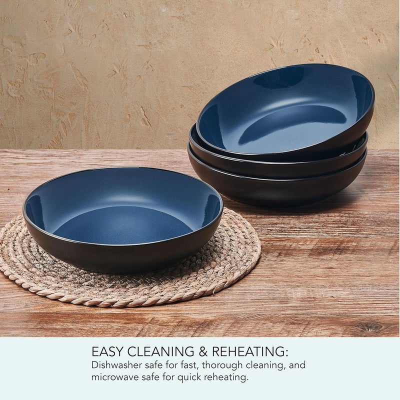 Pfaltzgraff Lucy Set of 4 Pasta Bowls 85 Inch Blue - Image 4