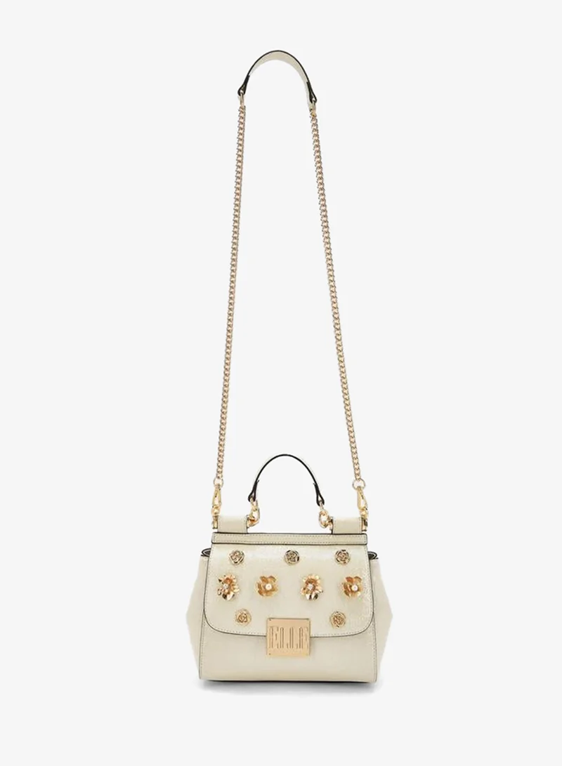 ELLE Floral Embellished Satchel Bag With Chain Strap Ramadan Collections