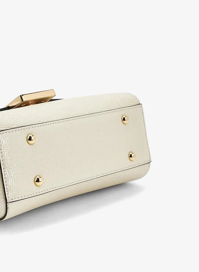 ELLE IVORY Floral Embellished Satchel Bag With Chain Strap Ramadan Collections for Women | Best Price UAE