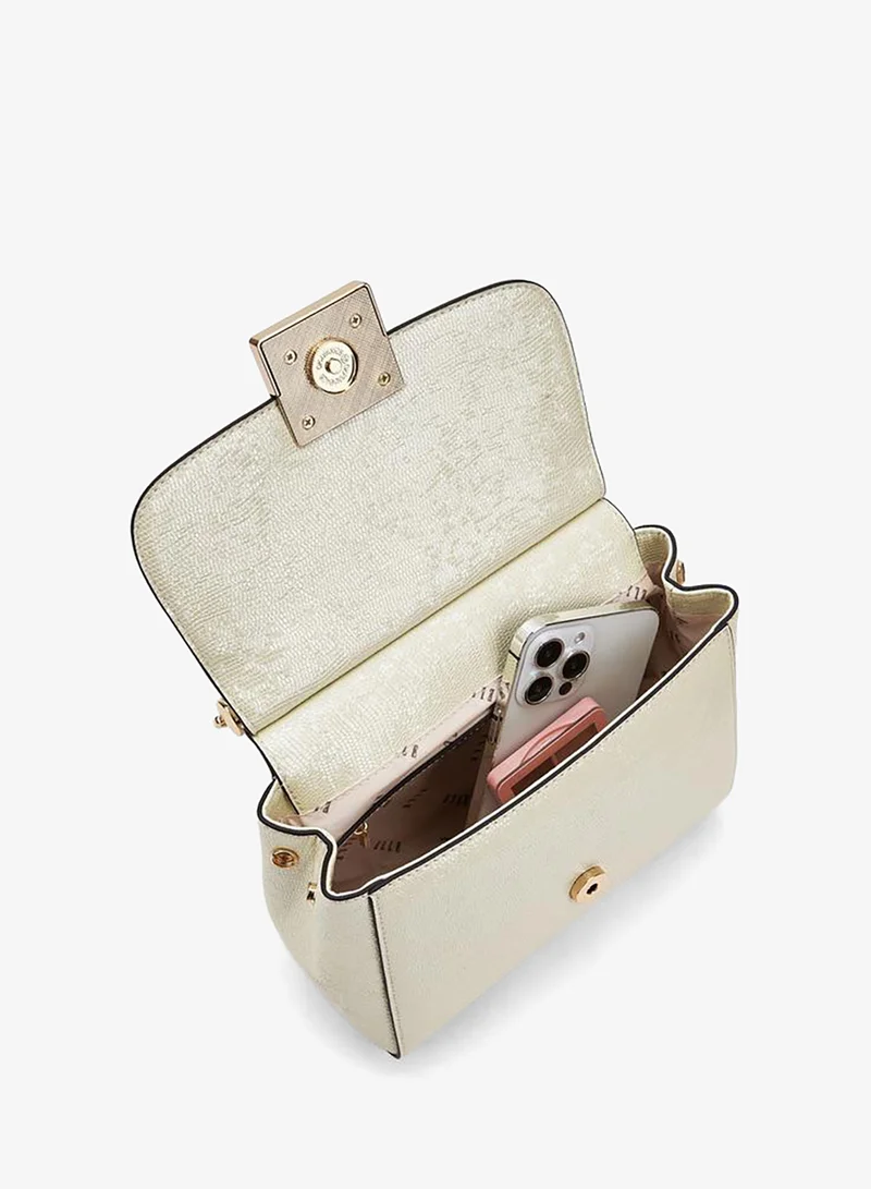 ELLE IVORY Floral Embellished Satchel Bag With Chain Strap Ramadan Collections for Women | Best Price UAE