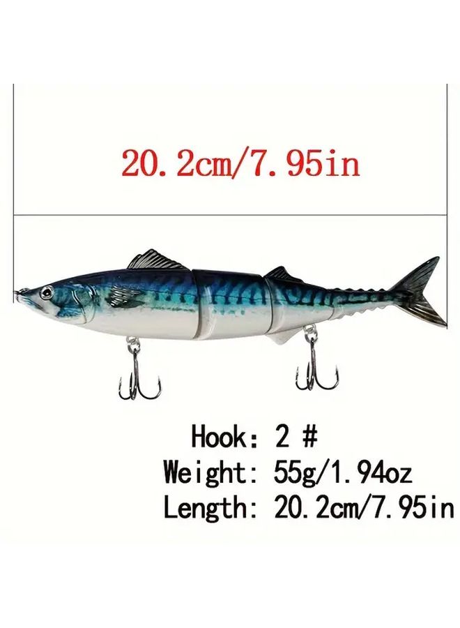 Color D 55g Long Legged Lure 4 Section Fish Design Rattle Beads Hard Casting Saltwater Freshwater Fishing - Image 2