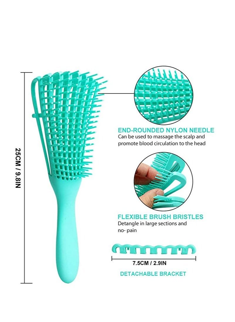 Y&D 3 Pack Detangling Brush Set, Hair Detangler for Natural Hair, Comb 3a to 4c Texture Kinky Wavy Curly Coily Thick Long Dry Wet  - Image 5