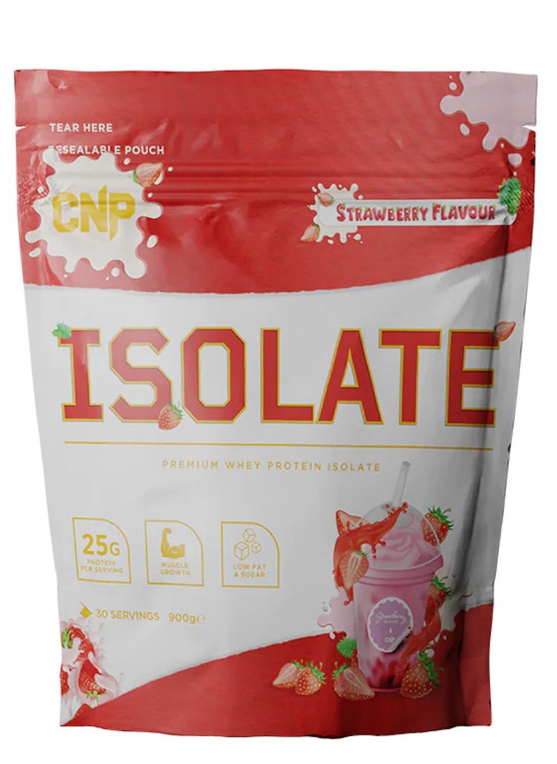 CNP Isolate Premium Whey Protein Isolate 900g (Strawberry) 25g Protein Per Serving, Low fat & Sugar  - Image 1