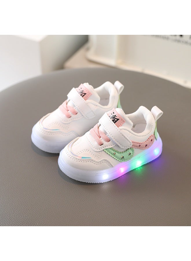 Kids' Light-Up White Sneakers for Casual Wear 