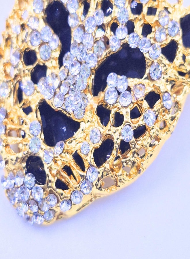 ST logo Vintage Clear Brooch Pin for Women Elegant Wedding Bridal Brooches Broach Women Rhinestone Jewelry (DESIGN 1) - Image 2