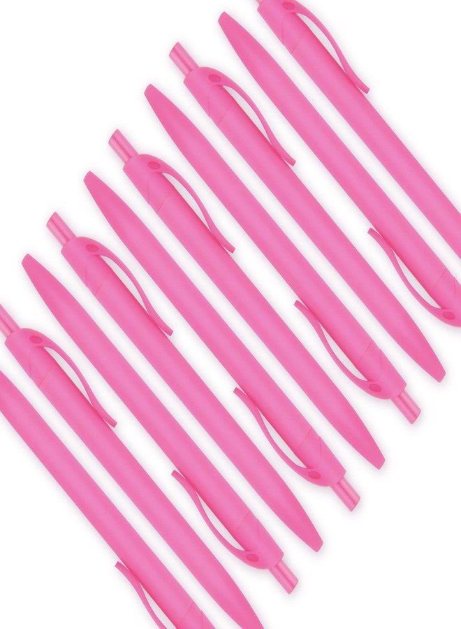 Deegtran Pens Bulk, 100 Pack No Bleed Pink Barrel Click Pens, Medium Point, Smooth Ink, 1.0MM Black Ink - Image 4