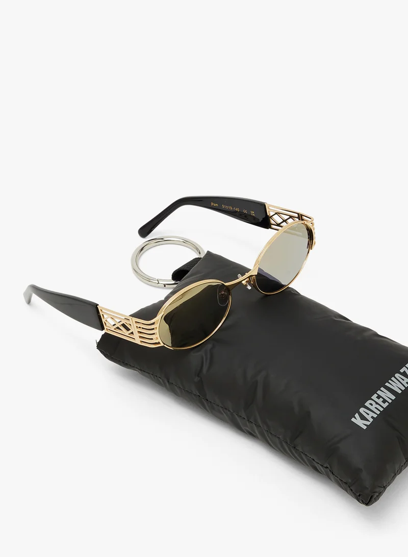 KAREN WAZEN Pam Oval Sunglasses
