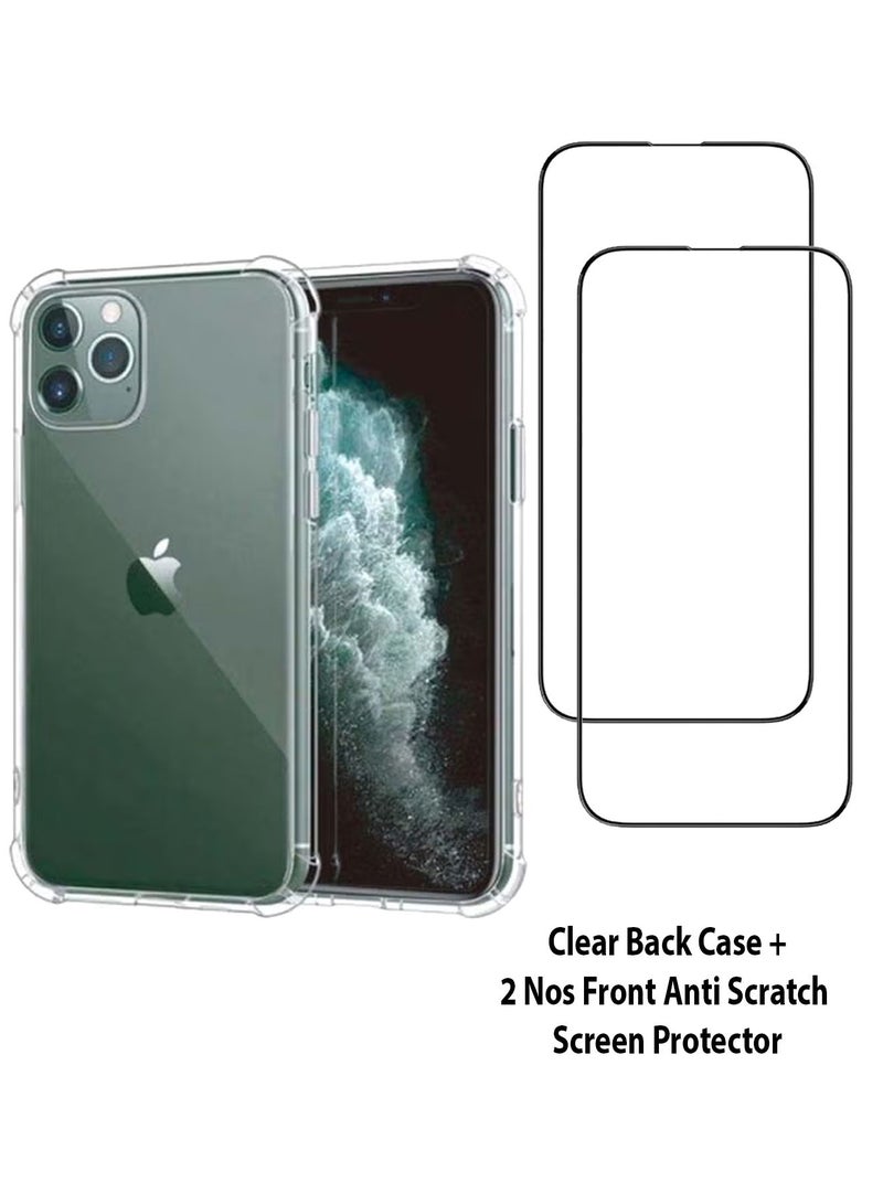 Zolo Protective Clear Case Cover and 2Pcs 9D Tempered Glass Ultra Clear Screen Protector For Apple iPhone 11 Pro Max - Image 1