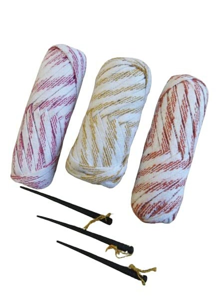 Generic - Colorful Nada & White Naada Combo/String for Pajama, Salwar, Ethnic Dresses,Petticot, Bermuda etc (Random Color Shade) (10 Meters/Roll (Pack of 3)) - Image 1