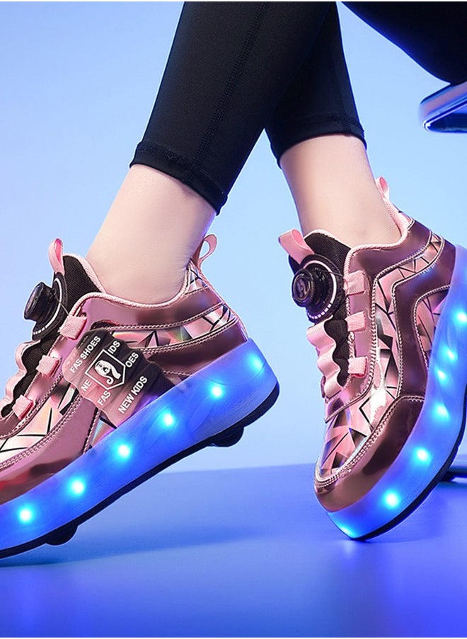 Joshberg - Rechargeable Roller Skates Sport Sneaker Skate Shoes Skating Shoes with  Wheels and Lightning Sole - Image 1