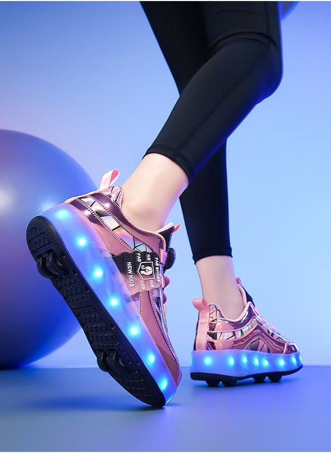 Joshberg - Rechargeable Roller Skates Sport Sneaker Skate Shoes Skating Shoes with  Wheels and Lightning Sole - Image 1