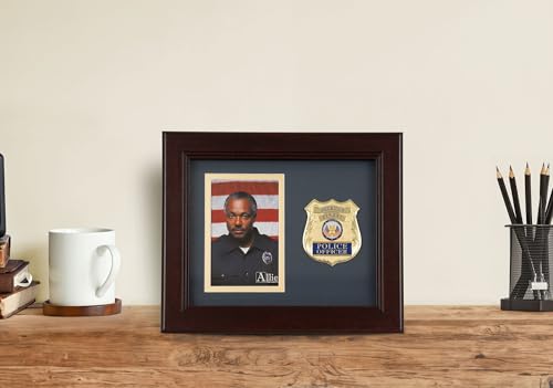 Allied Flag Allied Frame US Police Officer Medallion Portrait Picture Frame - 4 x 6 Picture Opening - Image 4