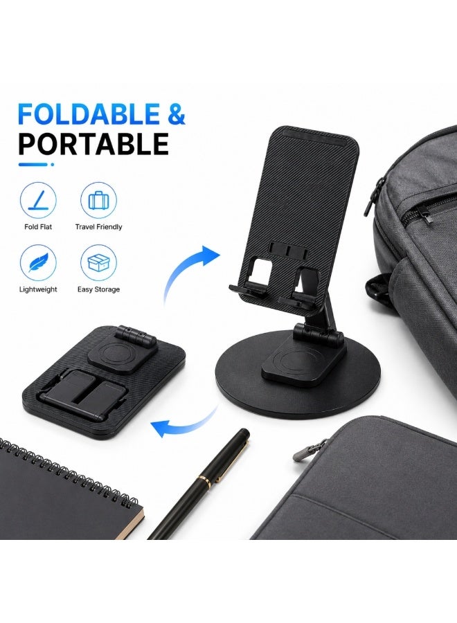 360° Rotating Foldable Mobile Stand Holder for Desk - Compatible with Smartphones, Tablets, and Nintendo Switch - Image 5