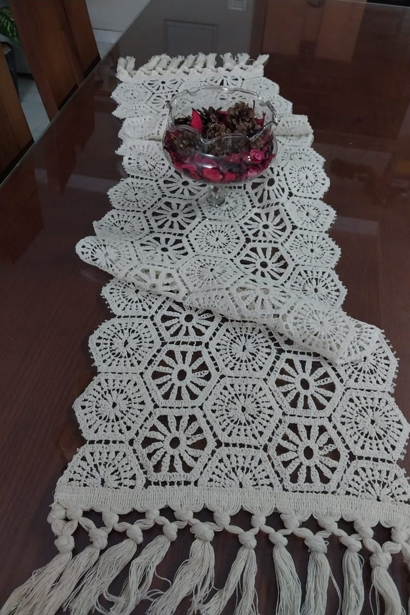 رانرسفره هاندميد مكرميه 155*45 بيج بشرشيب - Image 1