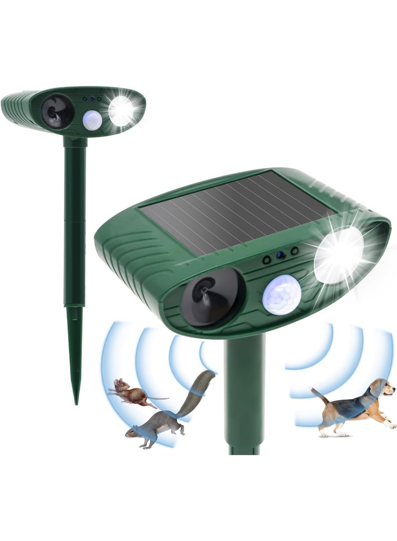 انسجام جهاز طرد القطط بالطاقة الشمسية للحديقة، الفائز باختبار طارد طيور الدلق بالموجات فوق الصوتية بمدى 8 أمتار، مزود بمستشعر حركة، طارد للخلد فعال ضد القطط وطيور الدلق - Image 1